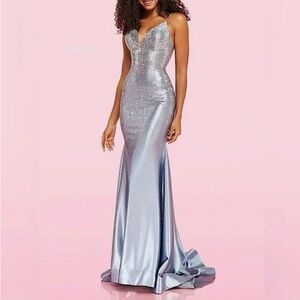 Light blue prom dress